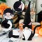 Black Cat Gnome Plush – 13.5" Handmade Scandinavian Tomte Figurine – Halloween & Christmas Farmhouse Decor – Perfect Gift for Women and Cat Lovers